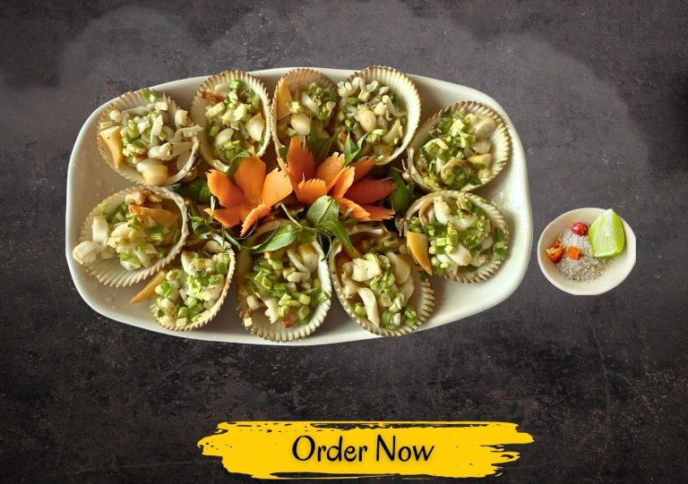 Sò dương nướng mỡ hành - Món ngon nhà hàng Cây Bàng Phan Thiết 11 so duong nuong mo hanh nha hang cay bang e1700281684773 Vi Vu Bình Thuận